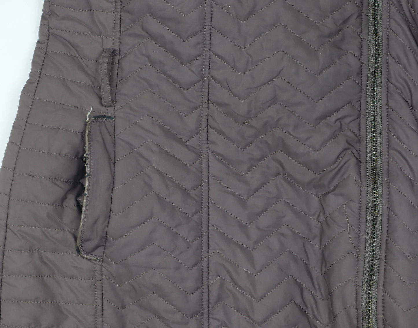 Womens UK Size 14 BHS Brown Quilted Coat