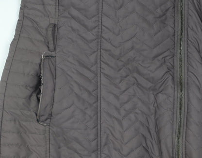 Womens UK Size 14 BHS Brown Quilted Coat