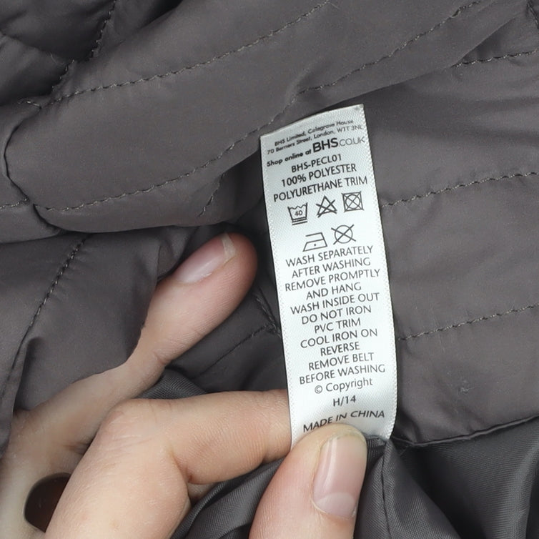Womens UK Size 14 BHS Brown Quilted Coat
