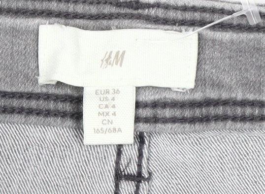 Womens UK Size 8 H&M Slim Fit Skinny Grey Jeans