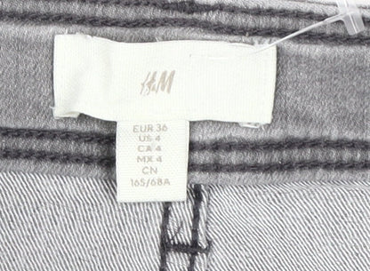 Womens UK Size 8 H&M Slim Fit Skinny Grey Jeans