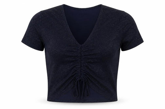 Womens UK Size 12 Urban Outfitters Blue Cropped T-Shirt