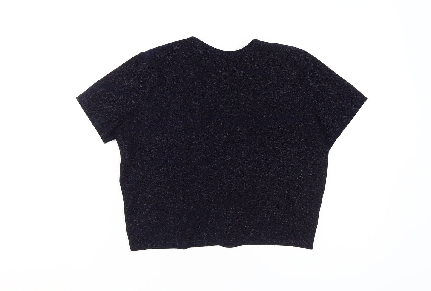 Womens UK Size 12 Urban Outfitters Blue Cropped T-Shirt