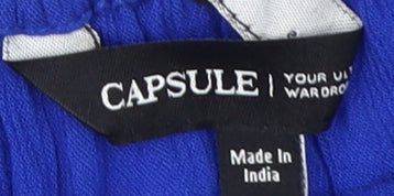 Womens UK Size 14 Capsule Blue Basic Blouse