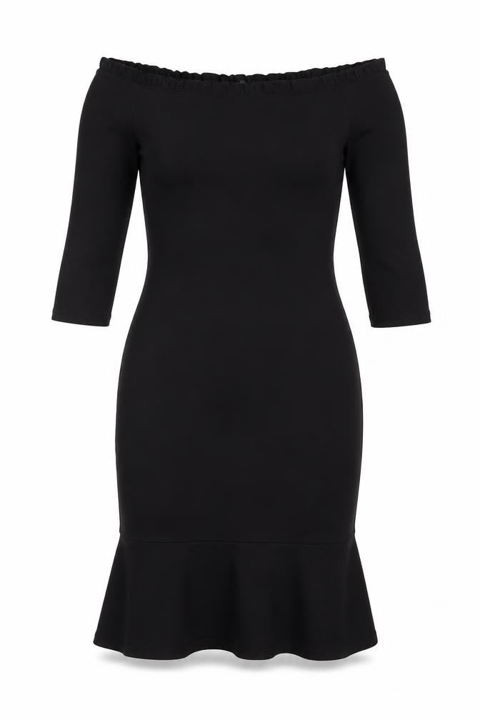 River Island Women's Black Bodycon Off Shoulder Dress Size 10