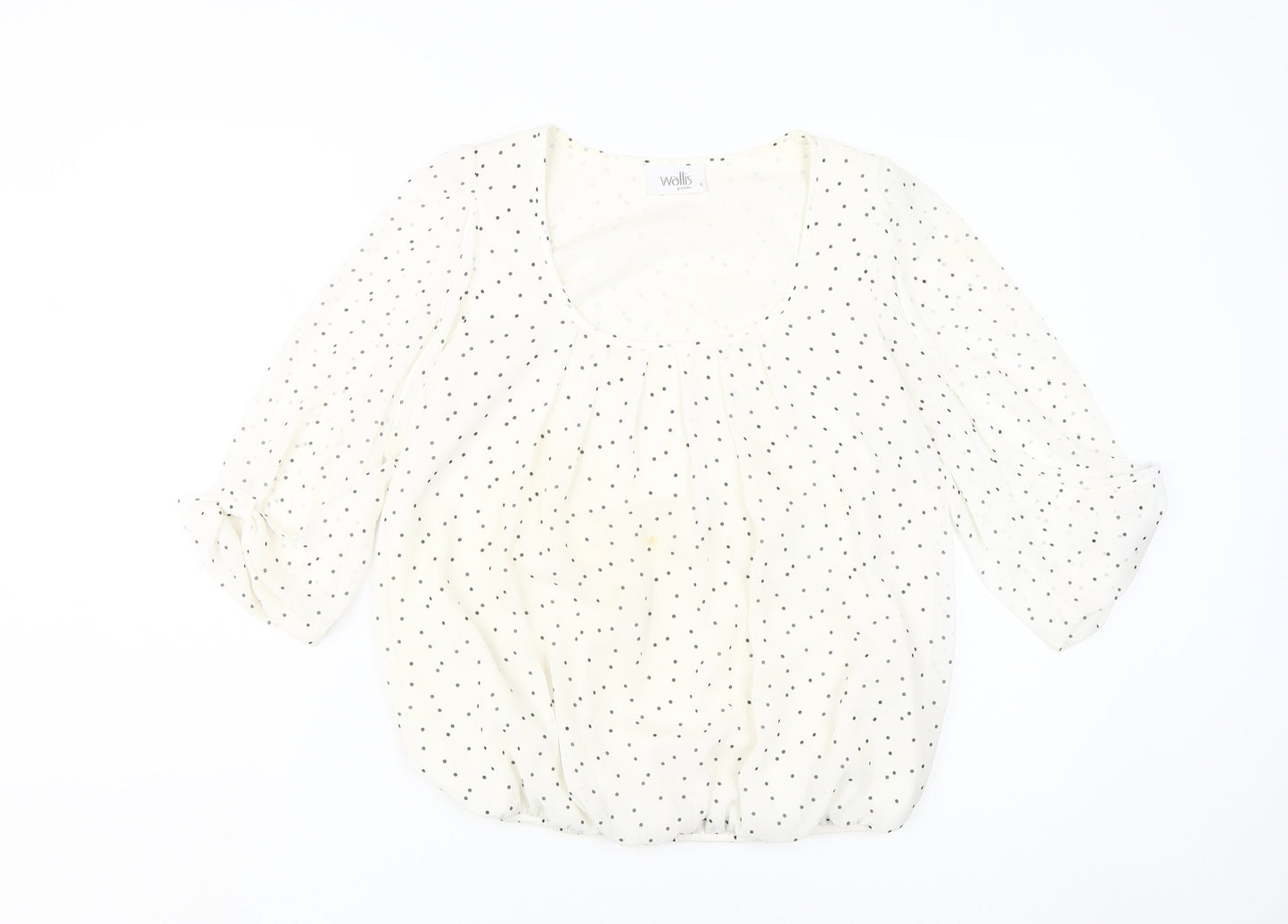 Womens UK Size S Wallis Ivory Basic Blouse