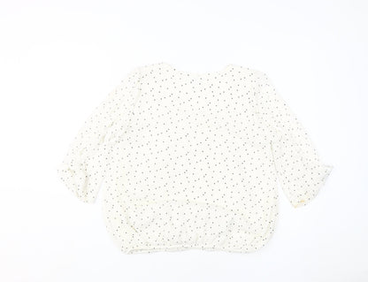 Womens UK Size S Wallis Ivory Basic Blouse