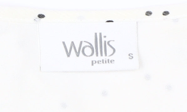 Womens UK Size S Wallis Ivory Basic Blouse