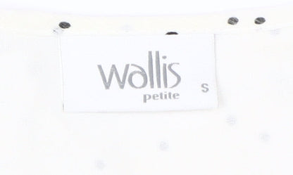 Womens UK Size S Wallis Ivory Basic Blouse