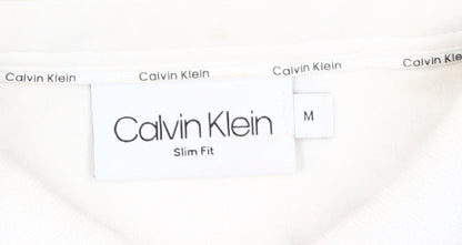 Calvin Klein Men's Ivory Slim Fit Polo M