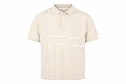 Easy Men's Beige L Polo Shirt Short Sleeve Cotton
