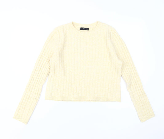 Womens UK Size S MNG Beige Pullover Jumper