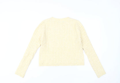Womens UK Size S MNG Beige Pullover Jumper