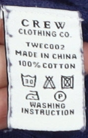 Crew Clothing Women's Blue Cable-Knit Pullover Jumper - Size 12