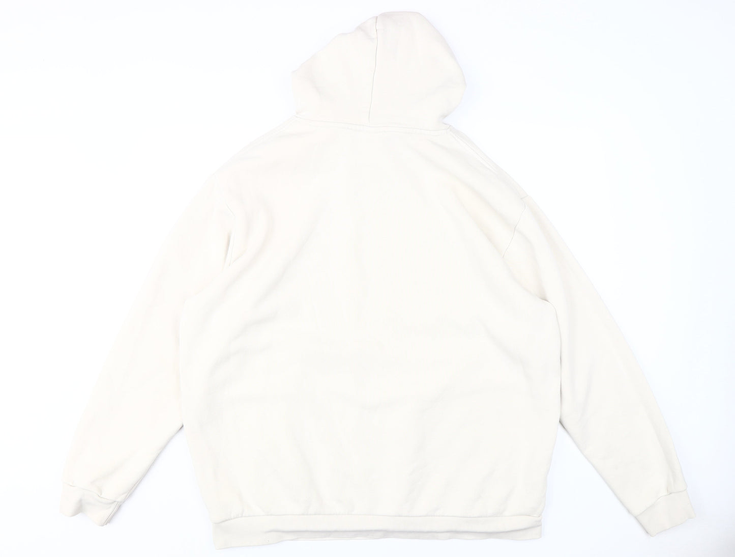 Adidas Men's Beige 2XL Pullover Hoodie with Logo