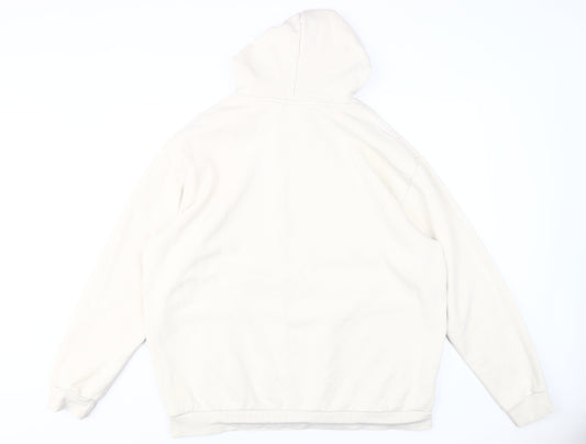 Adidas Men's Beige 2XL Pullover Hoodie with Logo