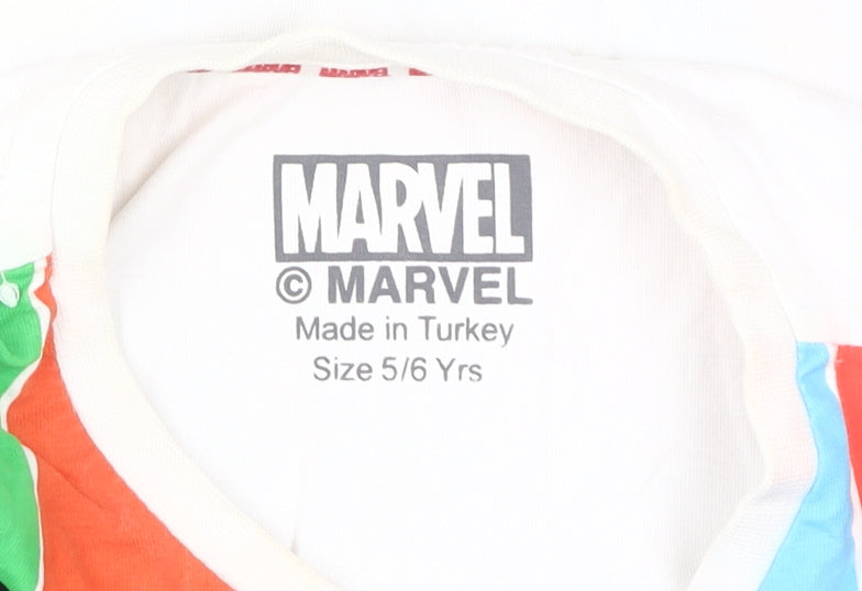 Marvel Boys Multicoloured T-Shirt, Size 5-6 Years, Graphic Print