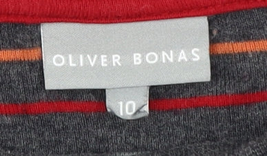 Womens UK Size 10 Oliver Bonas Multicoloured Basic T-Shirt