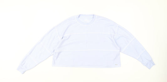 Womens UK Size XS Hollister Blue Cropped Jumper