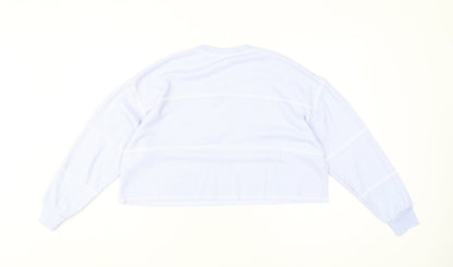 Womens UK Size XS Hollister Blue Cropped Jumper