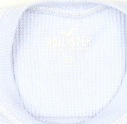 Womens UK Size XS Hollister Blue Cropped Jumper