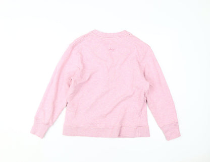 Joules Women's Pink Cotton Henley Sweatshirt UK 8
