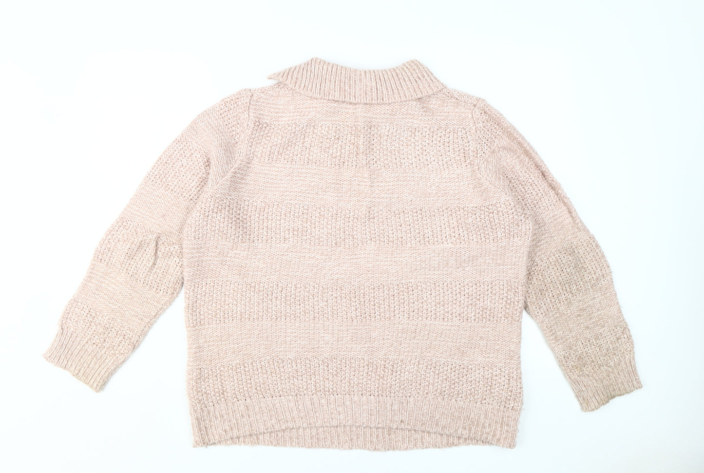 Damart Women's Beige Collared Pullover Jumper L