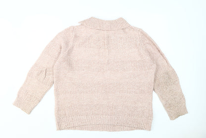 Damart Women's Beige Collared Pullover Jumper L