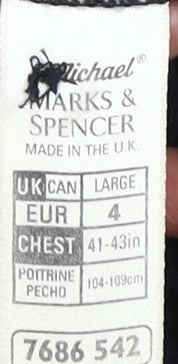 Marks and Spencer Men's Black Grey Argyle Collared Pullover L