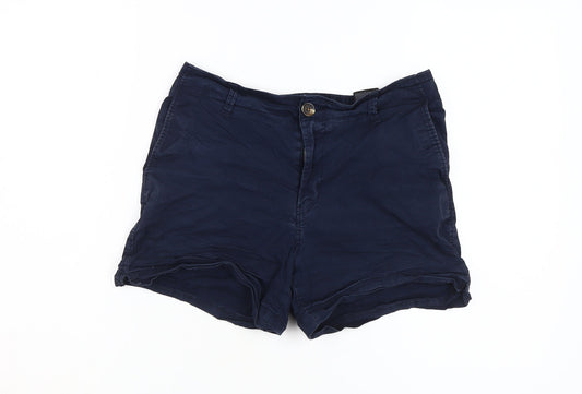 H&M Women's Blue Chino Shorts Size 10 Casual Style