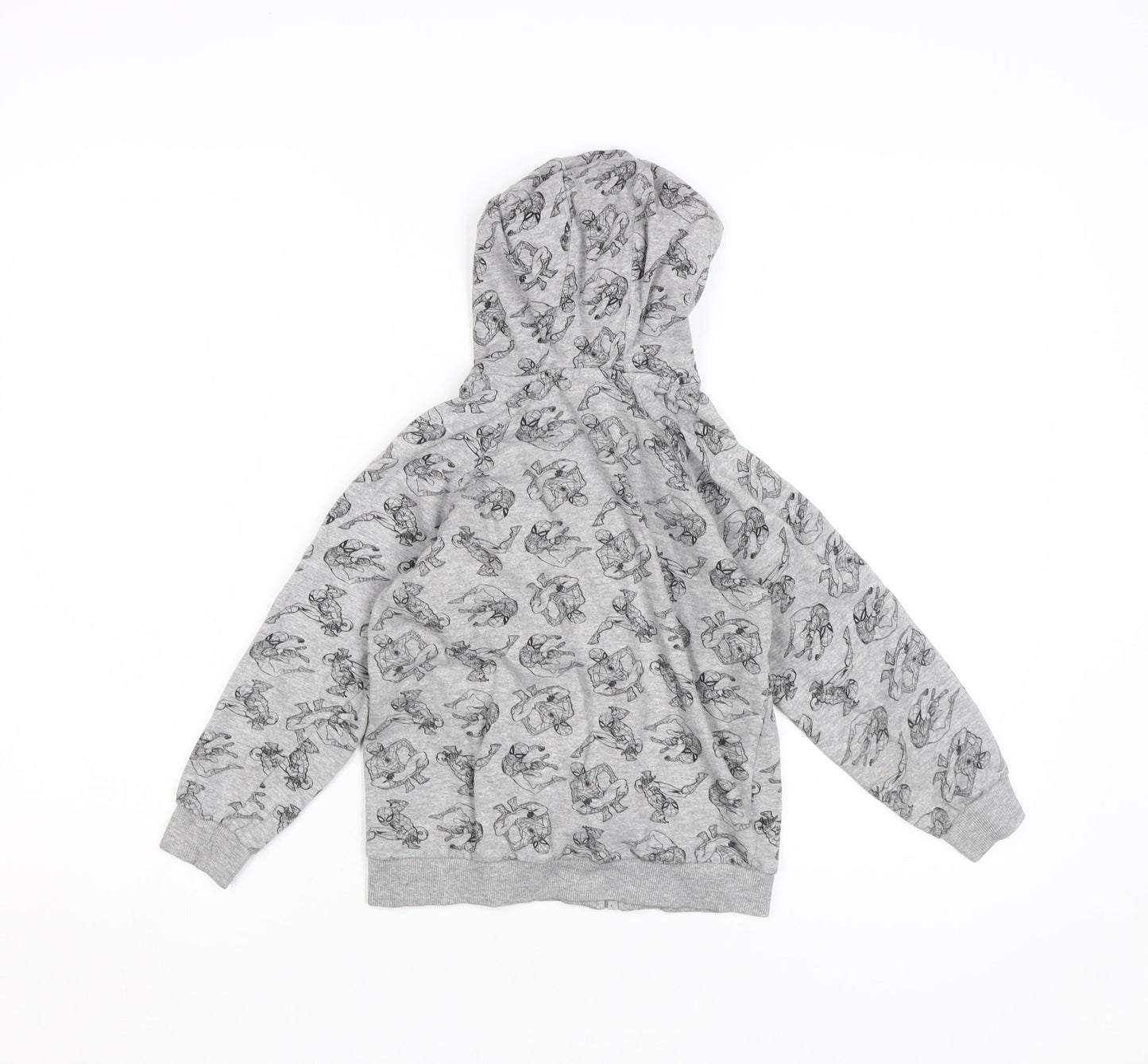 Ultimate Kids Spider-Man Boys Grey Full Zip Hoodie 7-8 Years