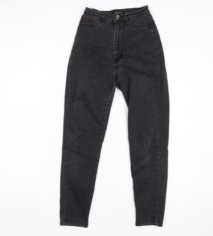 Boohoo Women's Black High-Rise Skinny Jeans Size 8