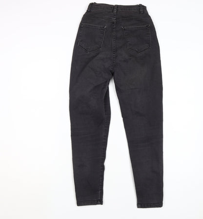 Boohoo Women's Black High-Rise Skinny Jeans Size 8