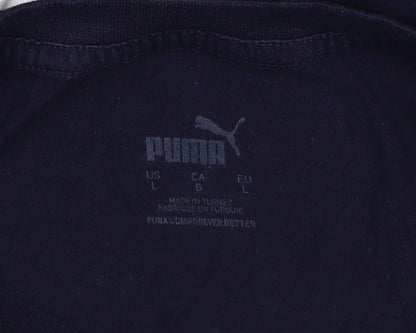 Puma Men's Black Graphic Tee L, Sports Design