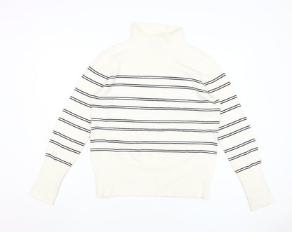 Womens UK Size L French Connection White Pullover Jumper
