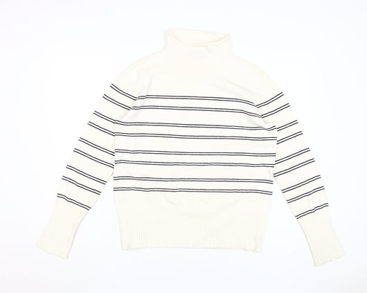Womens UK Size L French Connection White Pullover Jumper