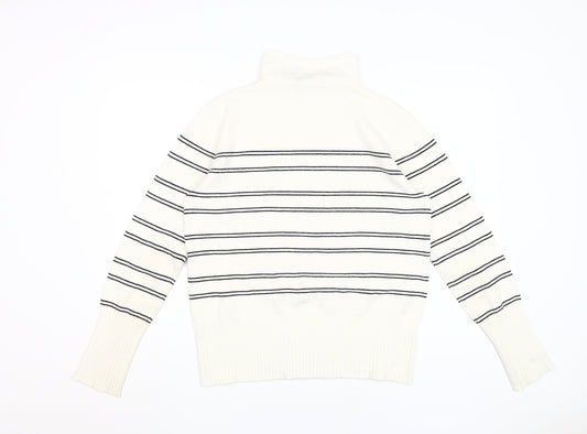 Womens UK Size L French Connection White Pullover Jumper