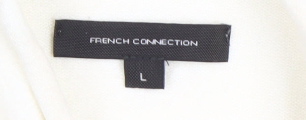 Womens UK Size L French Connection White Pullover Jumper