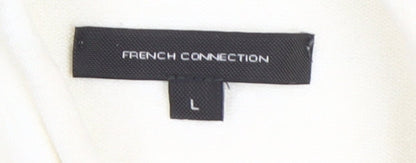 Womens UK Size L French Connection White Pullover Jumper