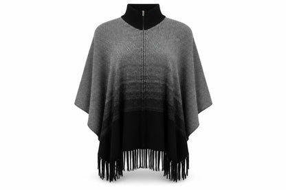 Womens UK Size One Size Apricot Black Cape Jumper
