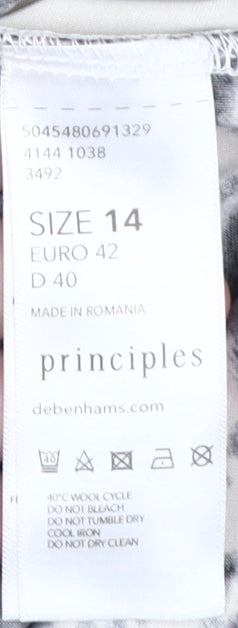 Principles by Debenhams Women's Black Floral Dress - 14