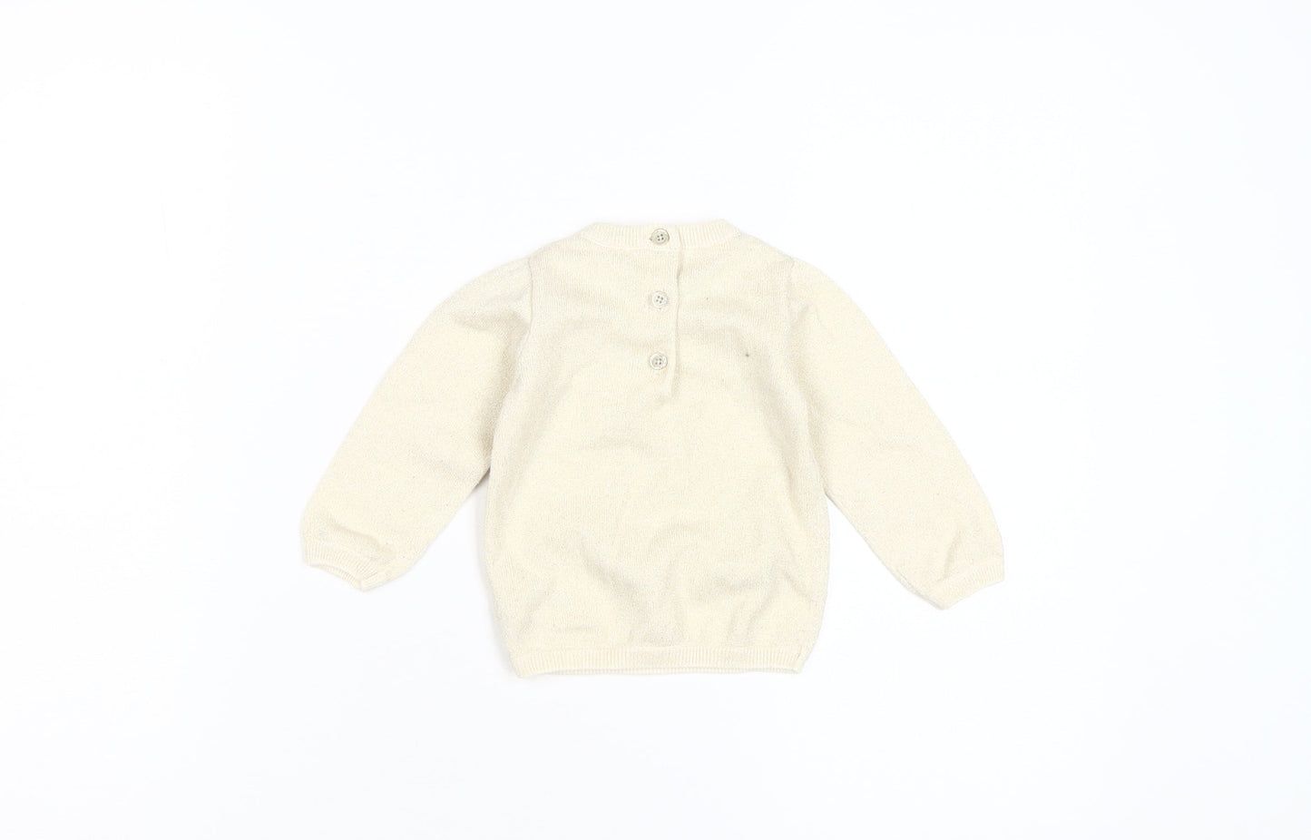 Mamas & Papas Ivory Unisex Jumper, 9-12 Months, Knit Pullover