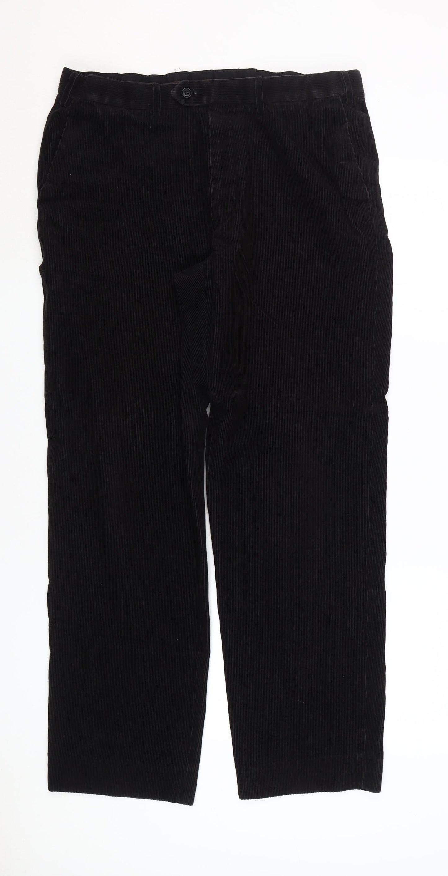 Marks and Spencer Men's Black Corduroy Trousers 36