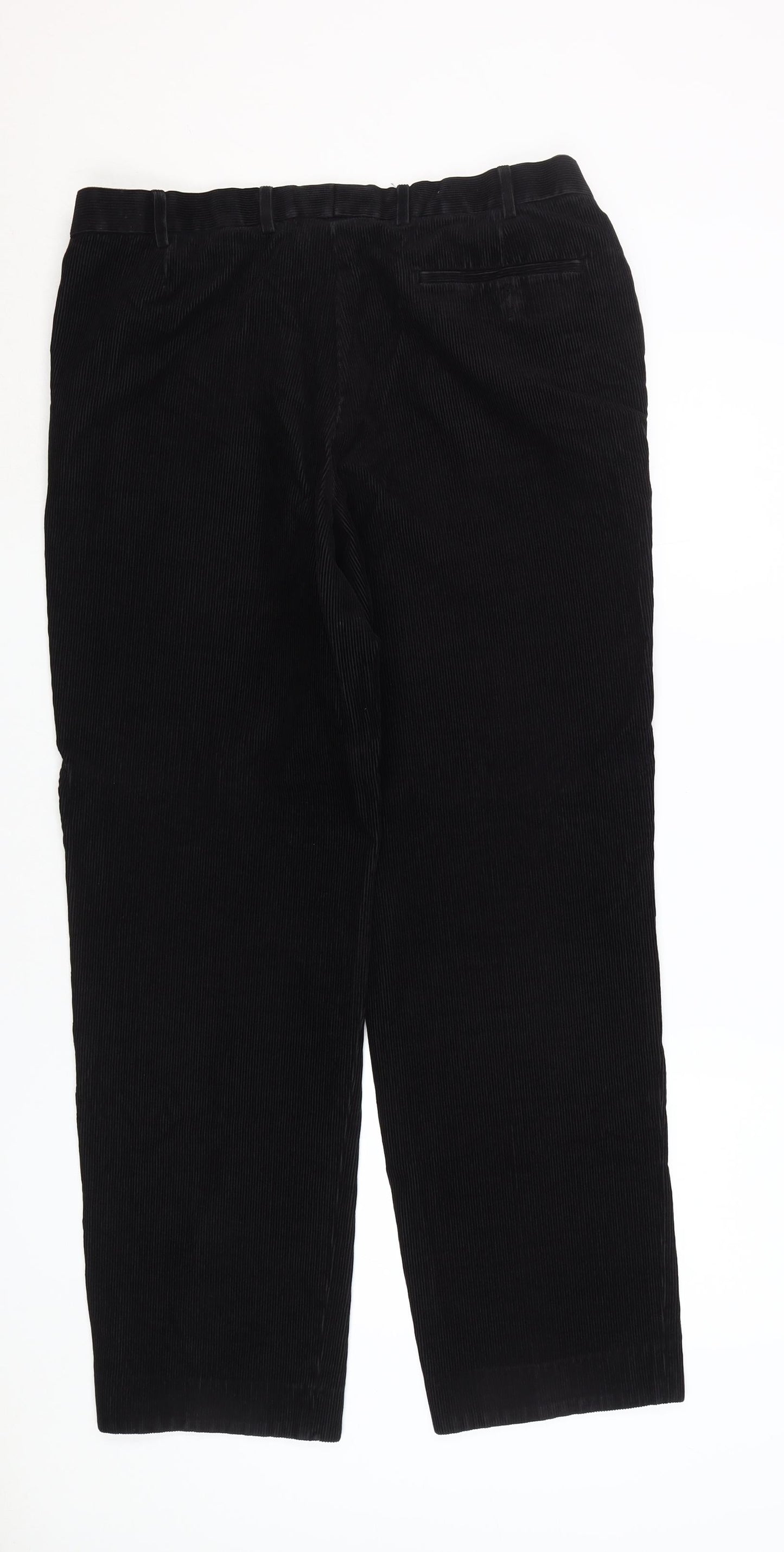 Marks and Spencer Men's Black Corduroy Trousers 36