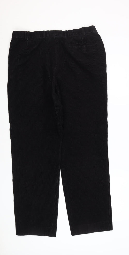 Marks and Spencer Men's Black Corduroy Trousers 36