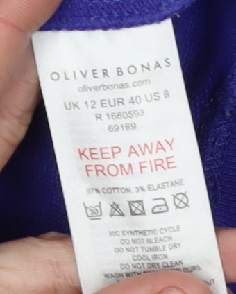 Oliver Bonas Women's Purple Pullover Sweatshirt, Size 12