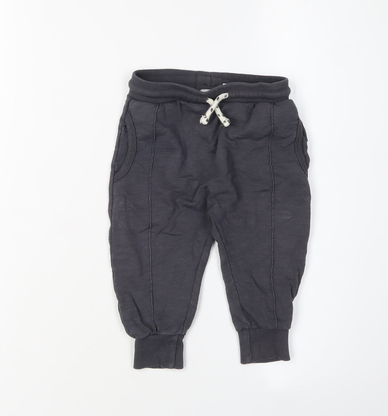 Zara Unisex Baby Black Jogger Trousers 12-18 Months