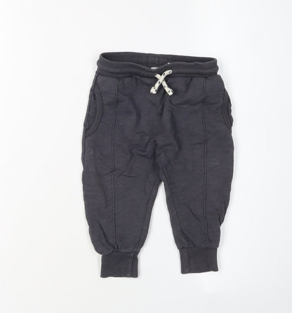 Zara Unisex Baby Black Jogger Trousers 12-18 Months