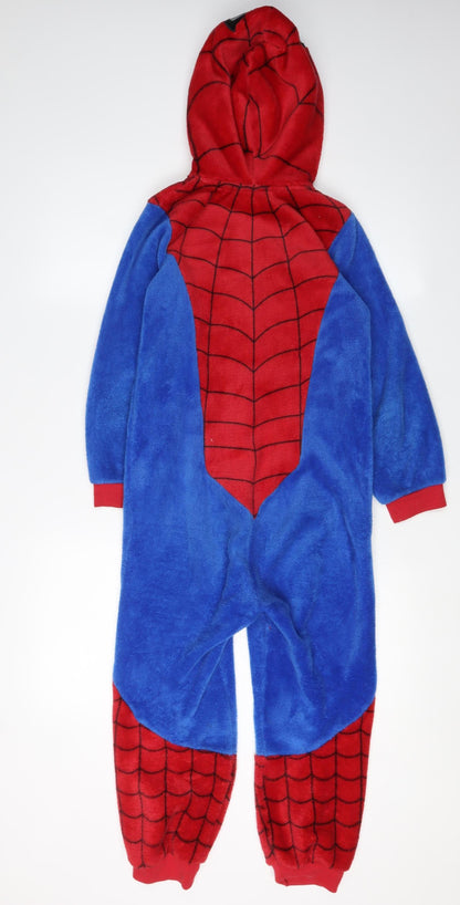 Marvel Boys Spider-Man Fleece Onesie, Red/Blue, 7-8 Years