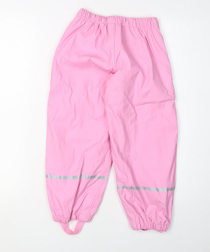 Lupilu Girls Pink Rain Trousers, 4-6 Years, Elastic Waist, Reflective
